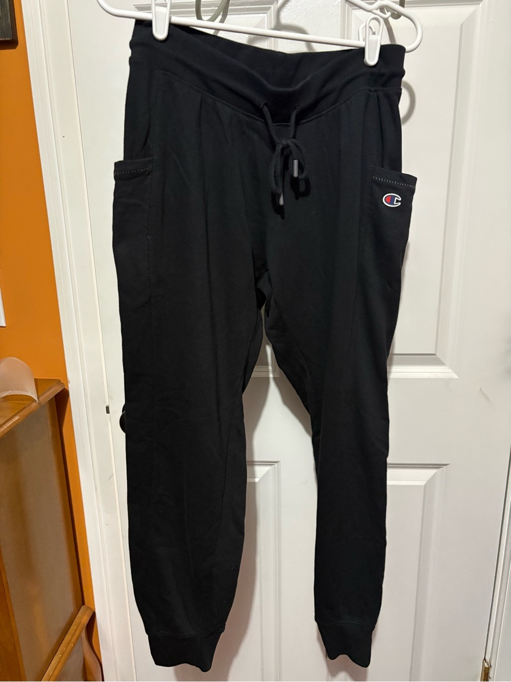 Champion Men’s Black Jogger Sweatpants with Logo